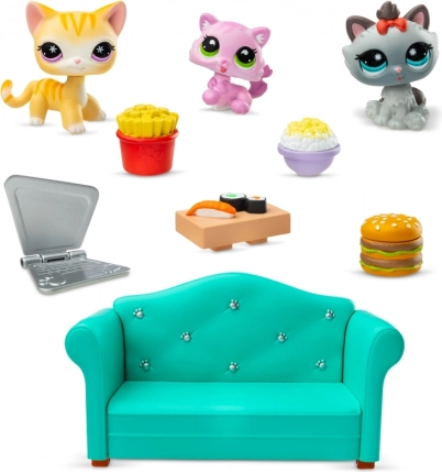 Littlest Pet Shop Vacsora játékkészlet 3 figurával