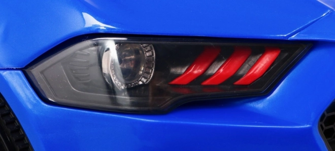 GT Sportautó gyerekeknek akkumulátorral, kék + távirányító + lassú indítás + csomagtartó + MP3 LED dióda