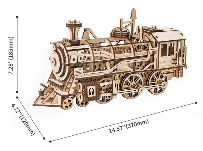 Rokr 3D fa puzzle vonatmodell