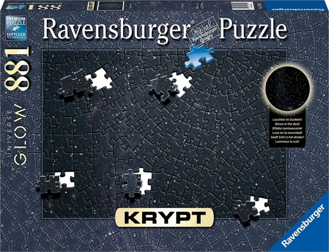 Ravensburger világító puzzle Krypt galaxishatás