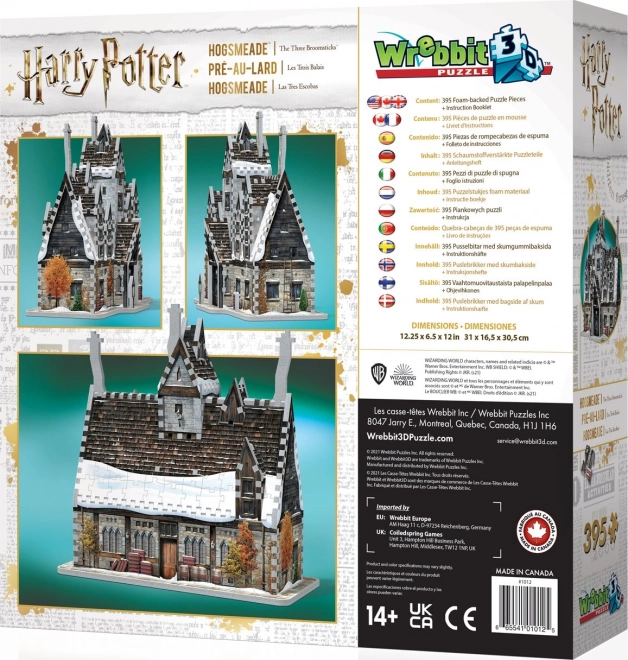 Wrebbit 3D puzzle: U Tří Košťat - Harry Potter 395 darab