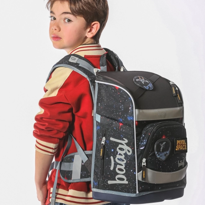 Iskolai szett BAAGL: Zippy Plus Pixel Space - iskolatáska, tolltartó, zsák