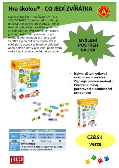 Mit esznek az állatok? - Iskolajáték