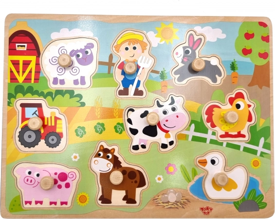 Montessori Fa Puzzle Tanyasi Csiptetőkkel a Woopie Green-től