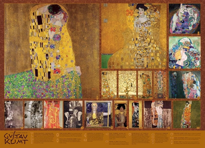 Puzzle Aranykor Gustav Klimttől 1000 darab