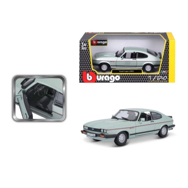 Bburago Ford Capri 1982 világoszöld modellautó