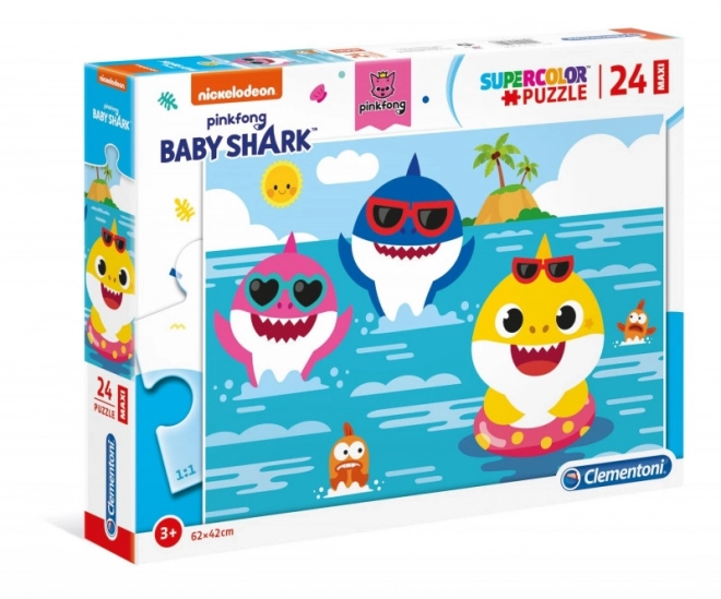 Baby Shark maxi kirakó 24 darabos - Clementoni