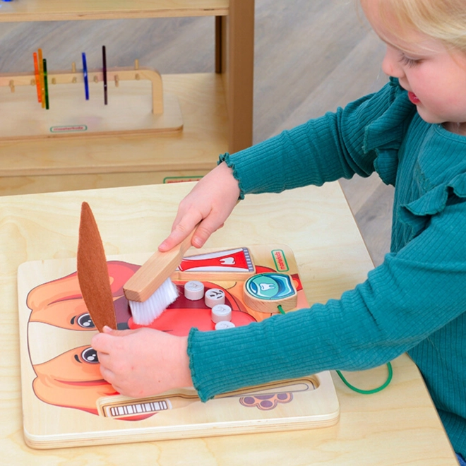 Masterkidz Montessori oktatótábla – Tanulj a szájhigiéniáról egy kutya segítségével