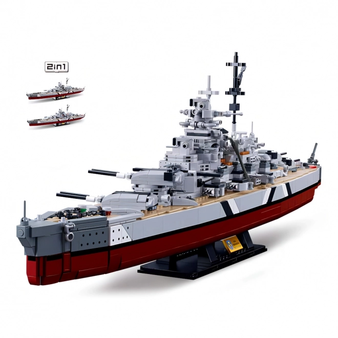 Sluban ModelBricks Bismarck csatahajó 2 az 1-ben