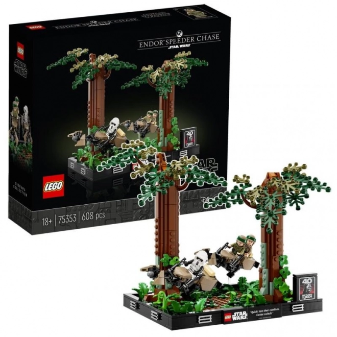 LEGO Star Wars dioráma: üldözés Endor erdeiben