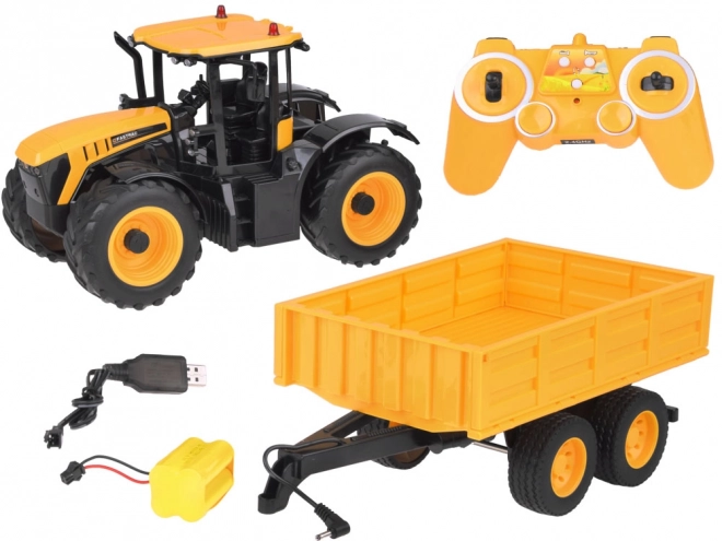 Jcb traktor távirányítós billenős pótkocsival