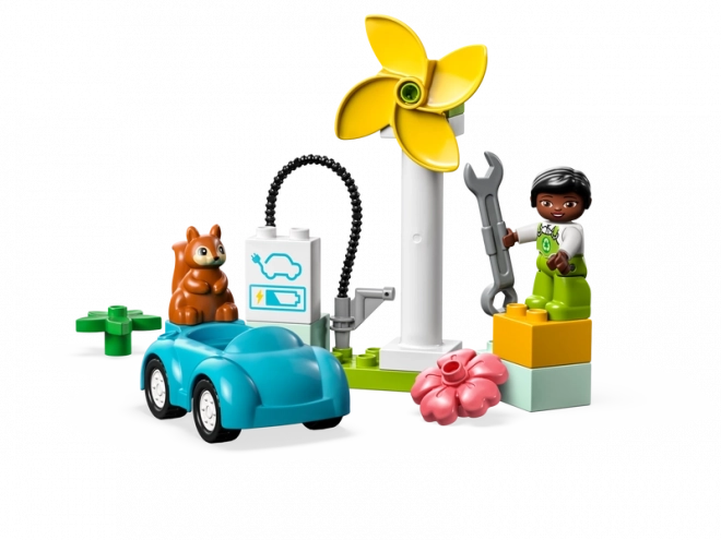 Duplo szélerőmű és elektromos autó