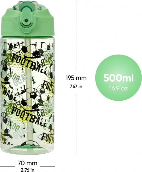 Tritan palack szívószállal Foci 500 ml