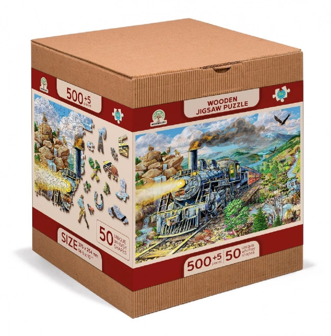 kétoldalas WOODEN CITY vonat fa puzzle