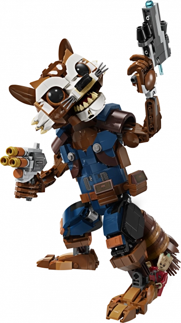 Lego marvel rakéta és kicsi groot építőkészlet