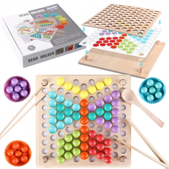 Színes golyók Montessori mozaik játék
