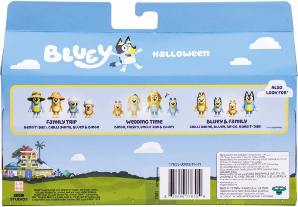 Bluey Figurák - Álarcosbál 4 csomag