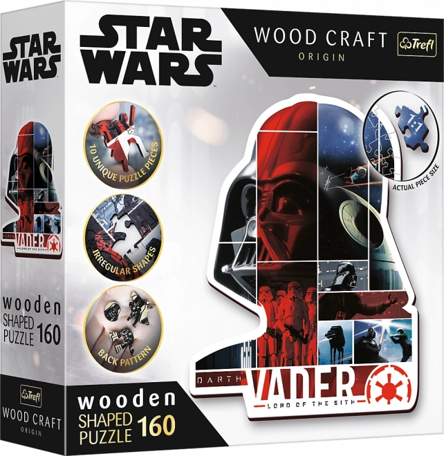 Star Wars Darth Vader fa puzzle 160 darabos - TREFL Wood Craft Origin