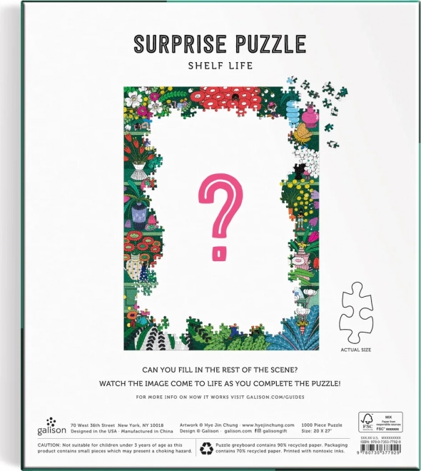 GALISON Meglepetés puzzle - Élet a polcon 1000 darab
