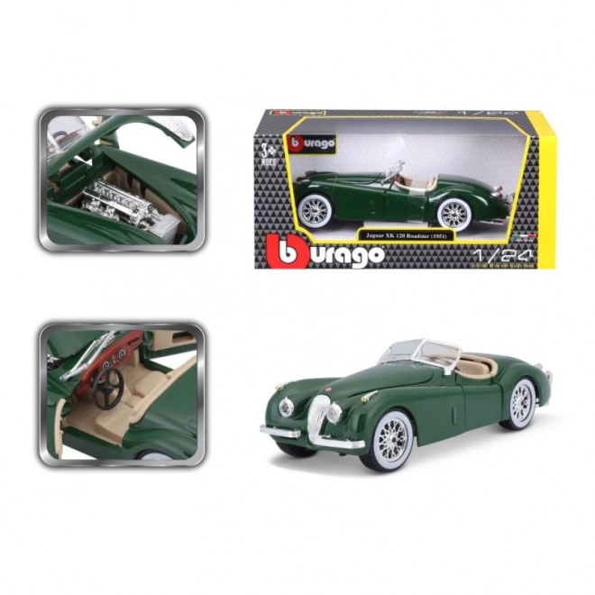 Jaguar XK 120 Roadster modellautó 1951 - zöld