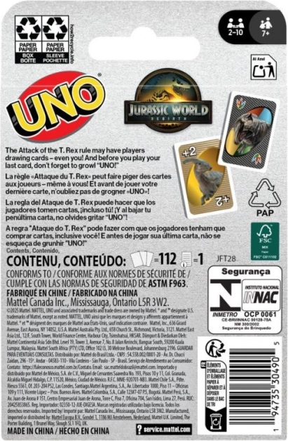 Uno Jurassic Világ