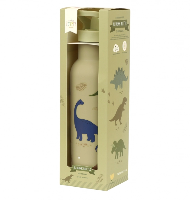 A Little Lovely Company Rozsdamentes acél ivópalack 500 ml – Dinoszauruszok