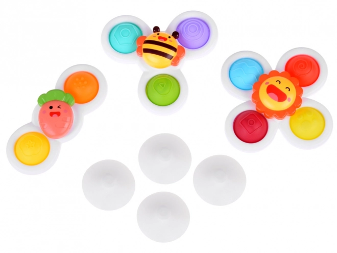 Színes tapadókorongos fidget spinner készlet