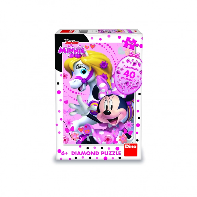 Minnie Diamond Puzzle gyémántokkal - 200 darabos