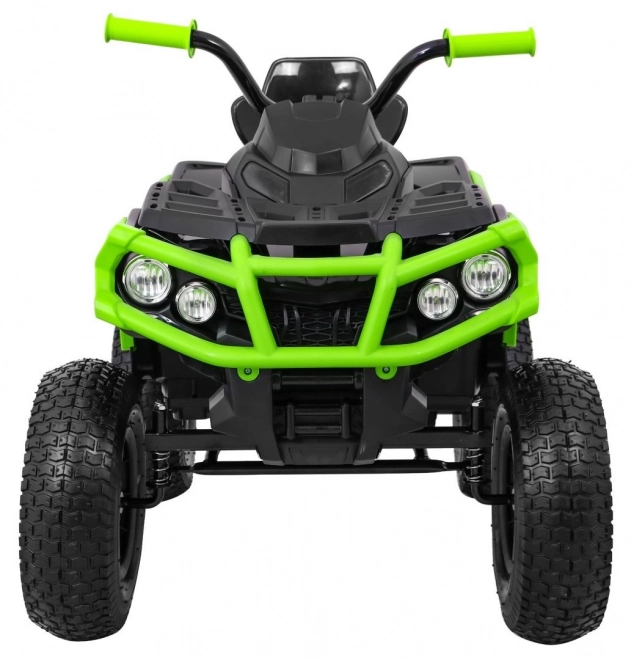 Gyermek ATV Air akkumulátoros quad Fekete-Zöld + felfújható kerekek + MP3 rádió + lassú indítás