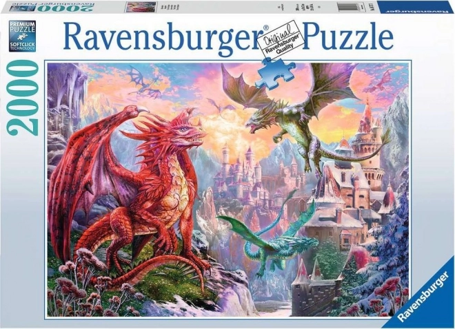 Ravensburger 2000 darabos 2D puzzle: Sárkányok