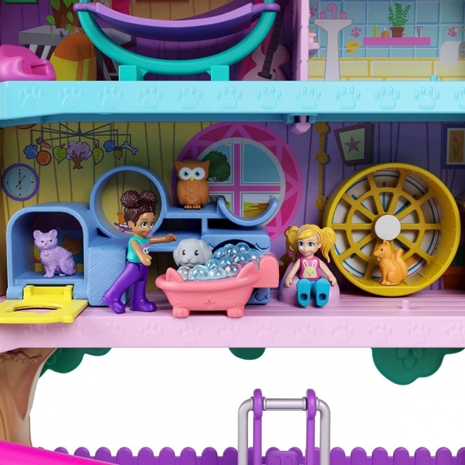 Polly Pocket - Állatbarátok Kalandok - Faház Játékkészlet