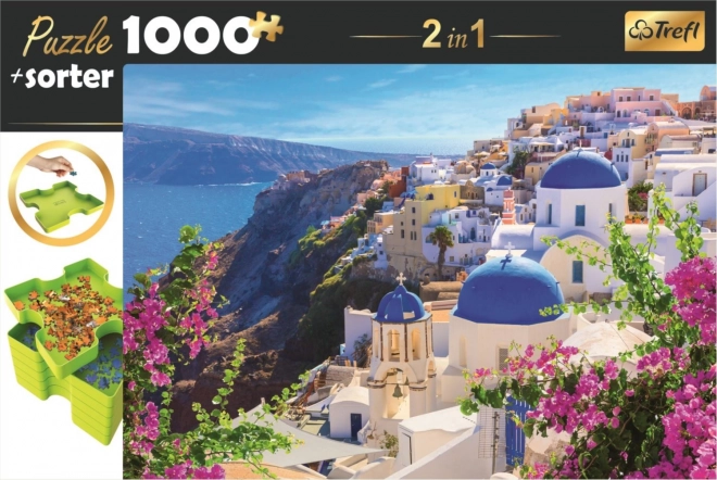 Trefl puzzle válogatóval 2 az 1-ben Santorini, Görögország, 1000 darab