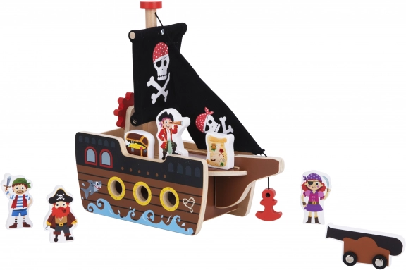 Fa kalózhajó figurákkal Tooky Toy