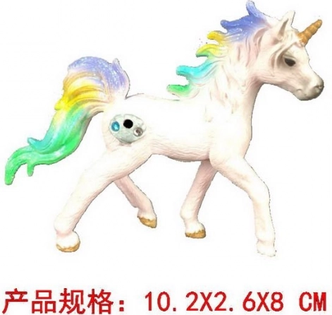 Színes egyszarvú figura 10 cm