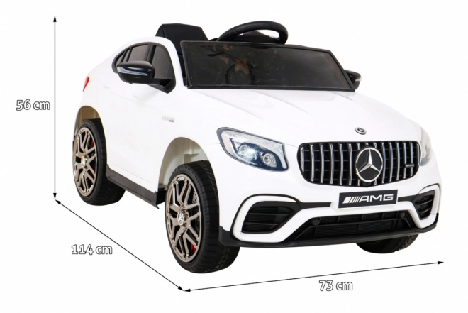 Mercedes Benz GLC63S gyerekeknek fehér + távirányító + 4x4 hajtás + MP3 LED + EVA + lassú indulás