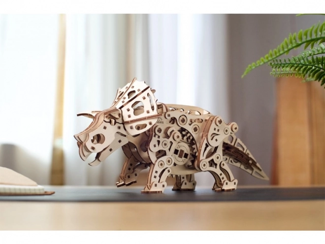 Ugears Triceratops mechanikus fa puzzle