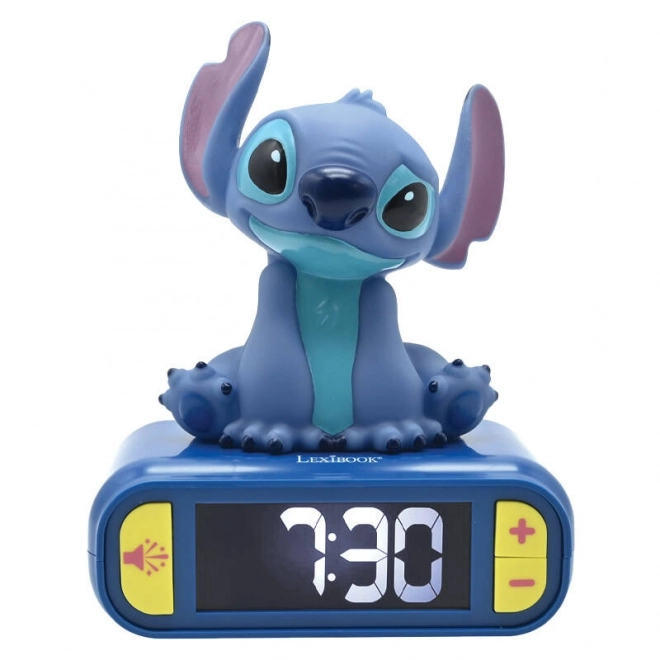 Ébresztőóra éjszakai fénnyel STITCH 3D Lexibook