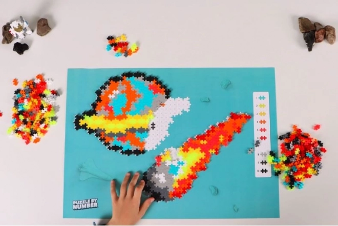 Plus-Plus puzzle számok alapján - űr, 500 darab