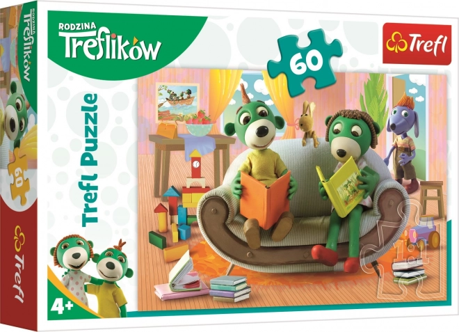 Trefl 60 darabos puzzle - Treflik család meseolvasás