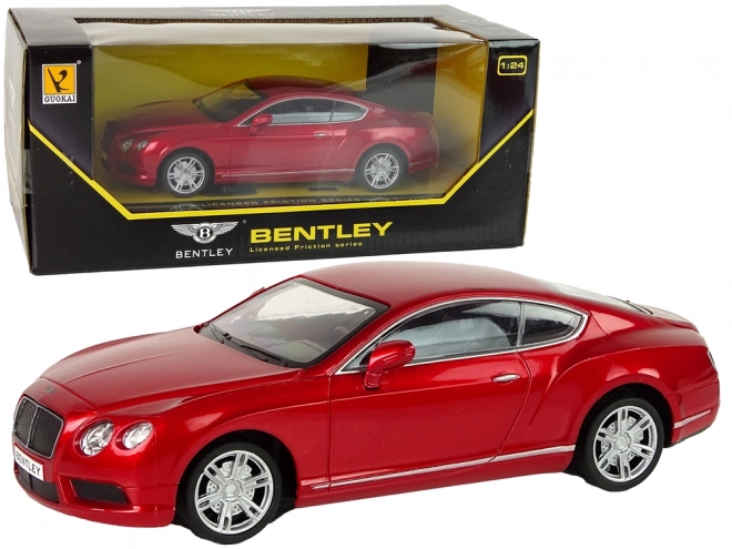 Piros Bentley játékautó 1:24 súrlódásos hajtással