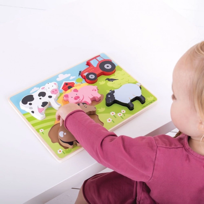 Bigjigs Toys fa farmás puzzle