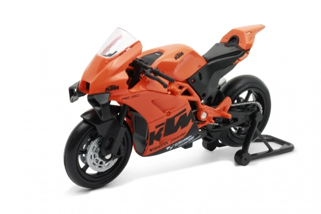 Narancssárga KTM RC 8C motorkerékpár modell 1:18