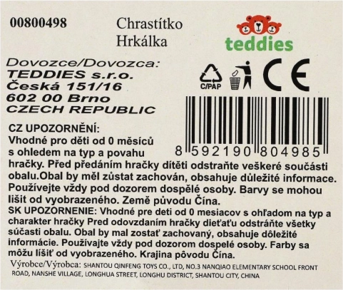 Rágóka és csörgő háromszög rugalmas