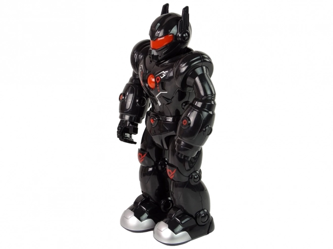 Interaktív robot hanggal és fénnyel fekete