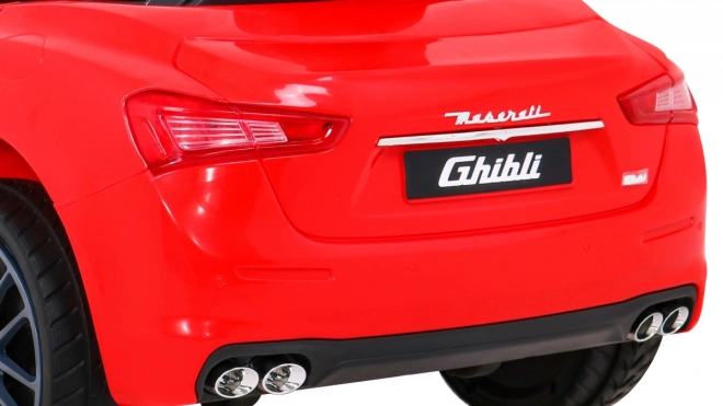 Maserati Ghibli akkumulátoros gyermekautó piros + Távirányító + Lassú indítás + EVA + MP3 USB + LED világítás