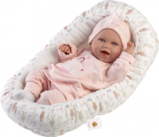 Llorens élethű baba csecsemő hangokkal és puha textil testtel 42 cm