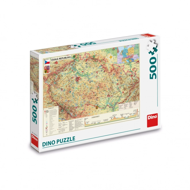 Dino Csehország térképe puzzle - 500 darabos