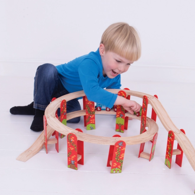 Bigjigs rail emeletes sín készlet