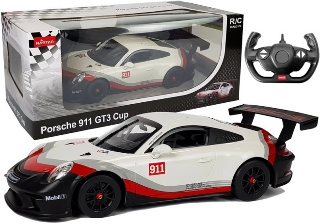 Távirányítós Porsche 911 GT3 CUP autó 1:14 fehér