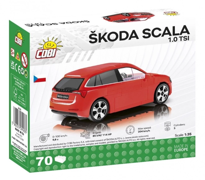 škoda scala építőkészlet 1:35 méretarány